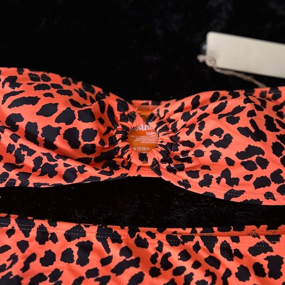 NWT- SUPER CUTE BRIGHT ORANGE LEOPARD BIKINI SZ M - Picture 2 of 5